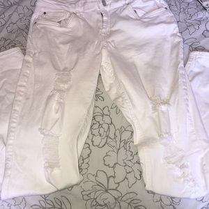 Ripped white jeans